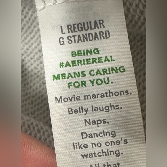 Aerie Women’s Pants L Wide Leg Sweatpants  Gray Soft Knit Stretch Waist - Picture 6 of 8